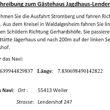 Gastehaus Jagdhaus Lendershof Bingen am Rhein